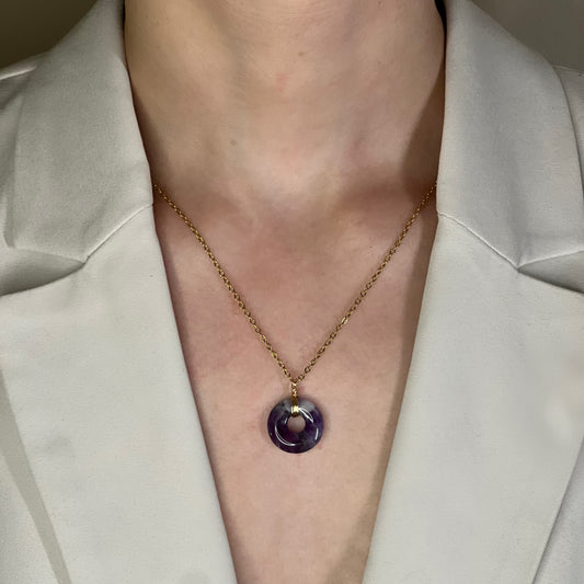 collier sarah améthyste doré
