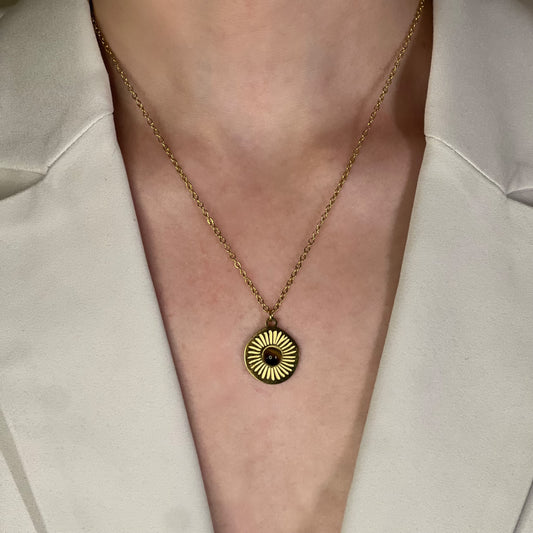 collier cloé oeil de tigre doré
