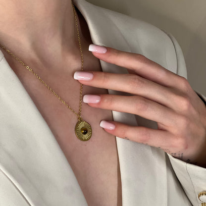 collier cloé oeil de tigre doré