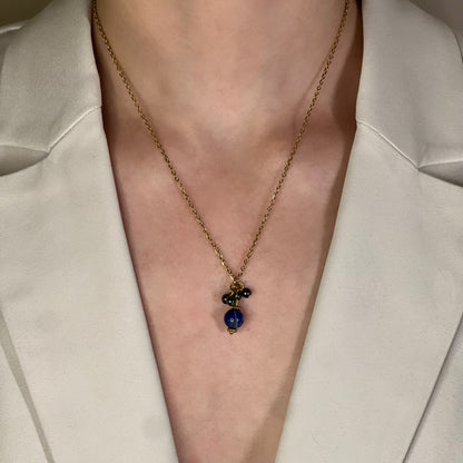 collier ilona lapis-lazuli doré