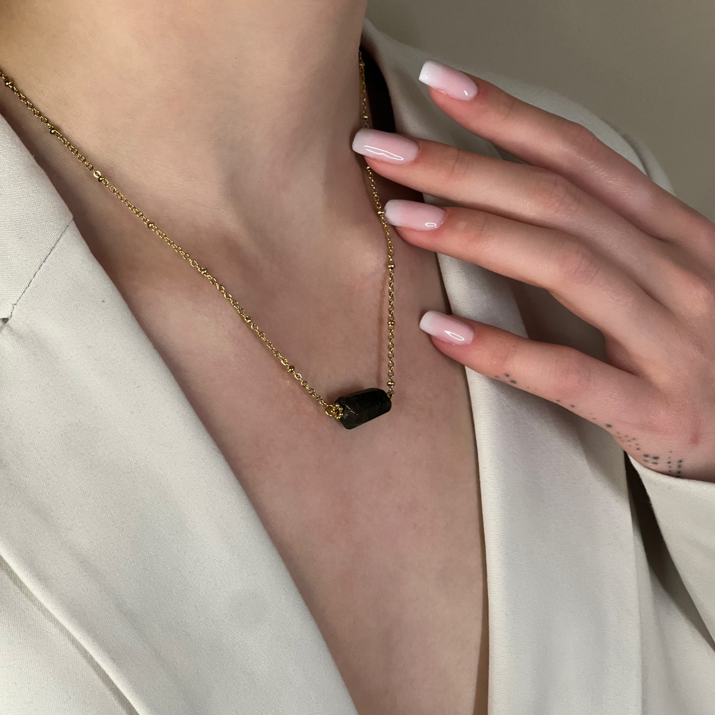 collier cléa labradorite doré