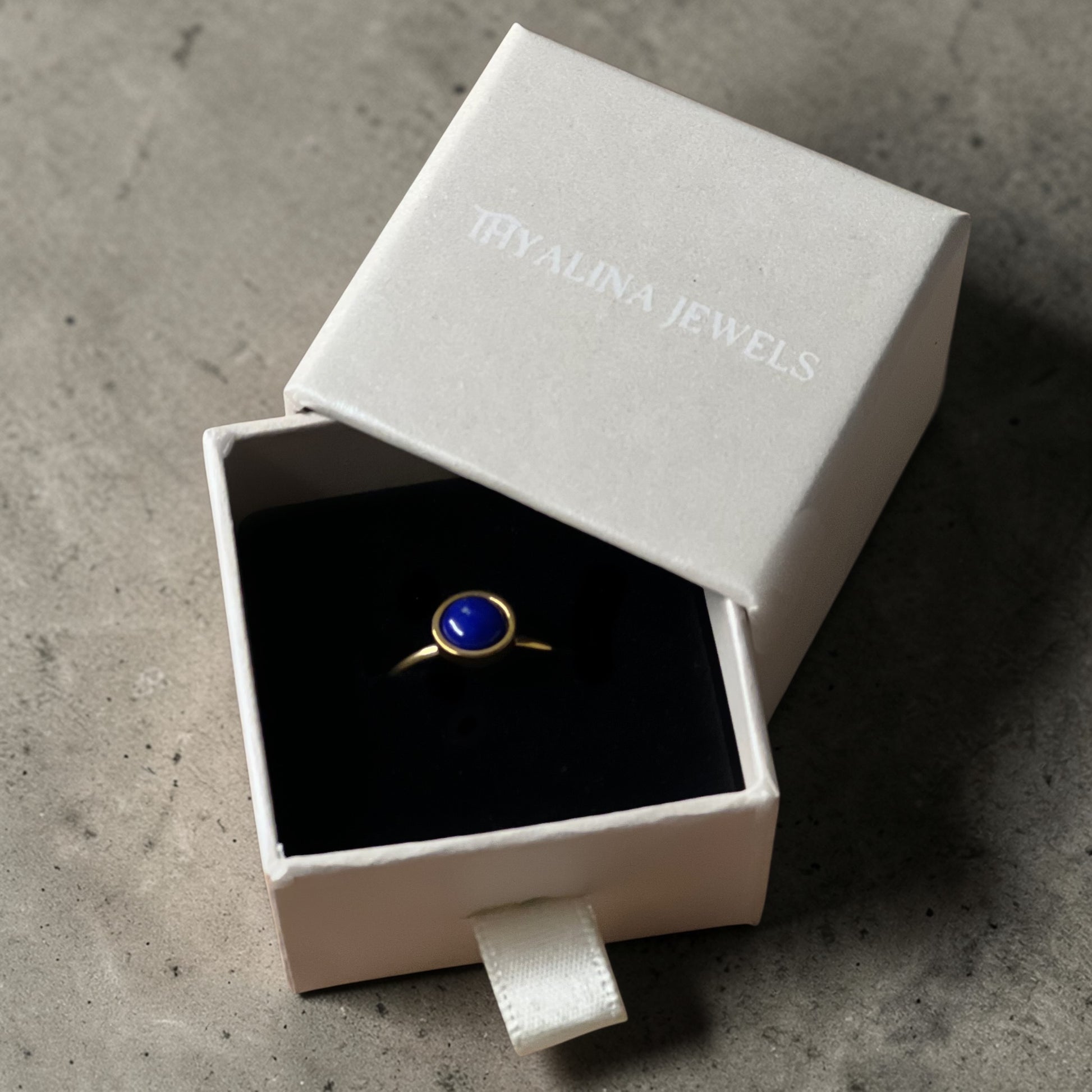 bague kate lapis-lazuli doré