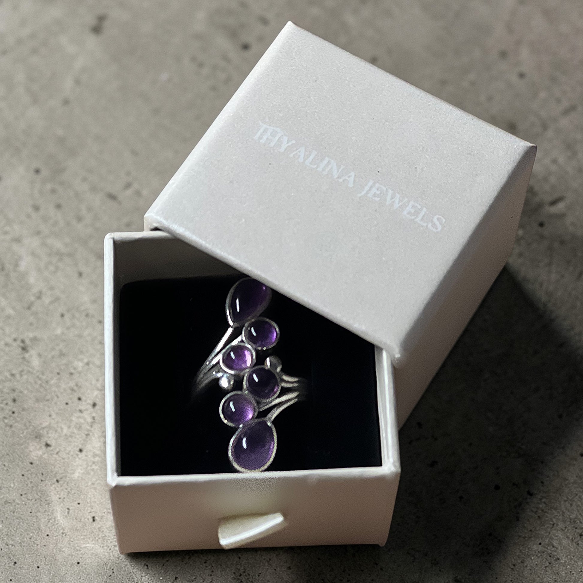 bague bonnie améthyste doré
