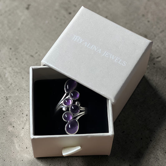 bague bonnie améthyste doré