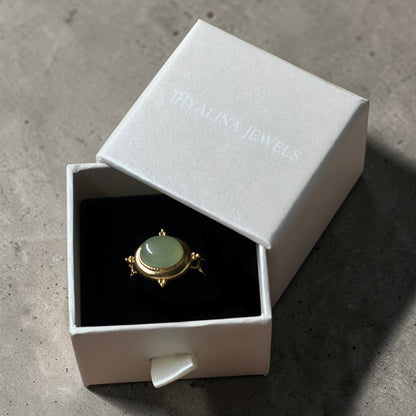 bague thyana aventurine verte doré