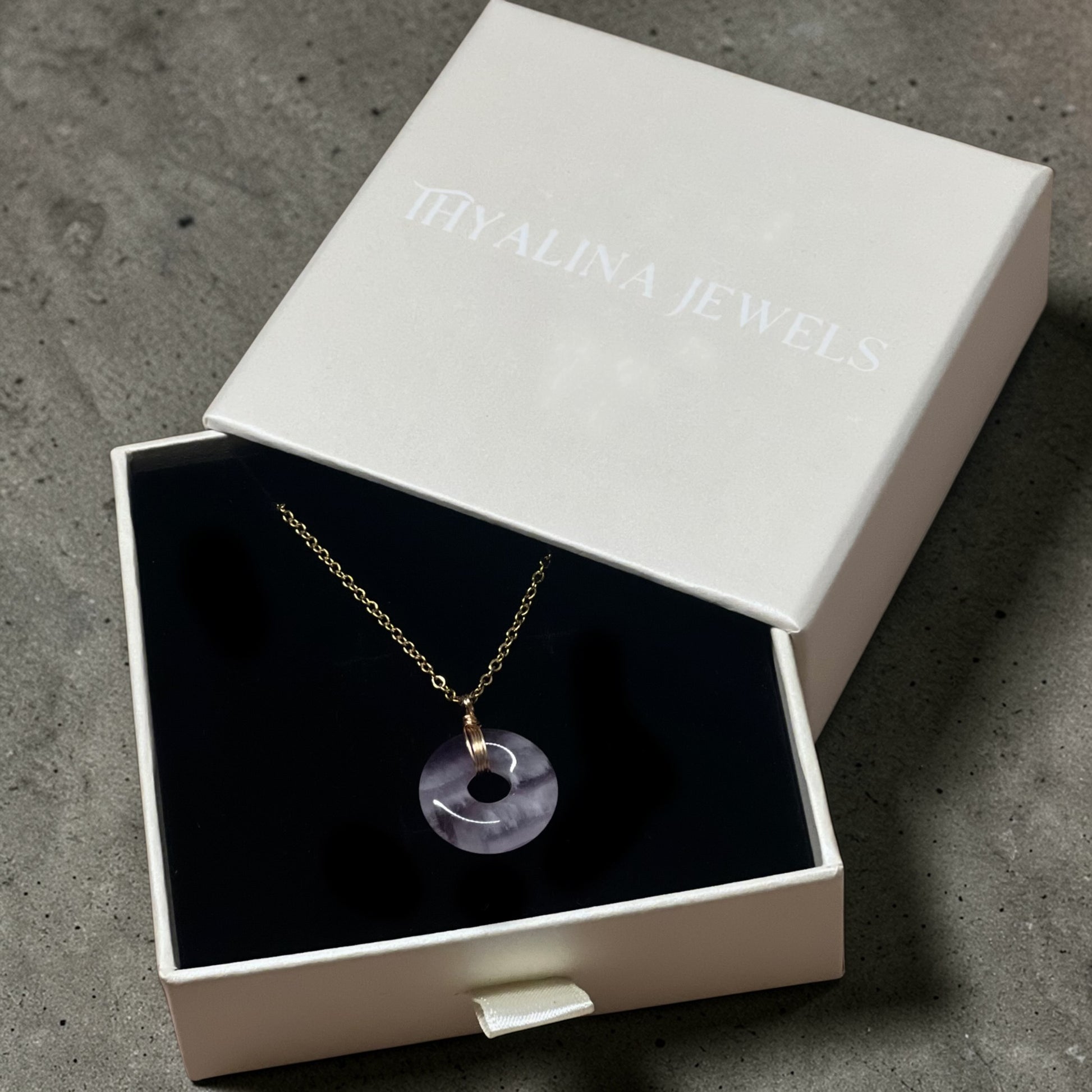 collier sarah améthyste doré