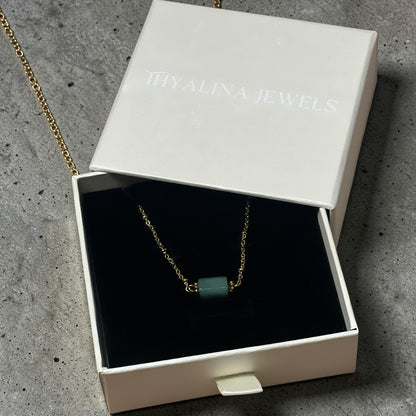 collier cléa aventurine verte doré