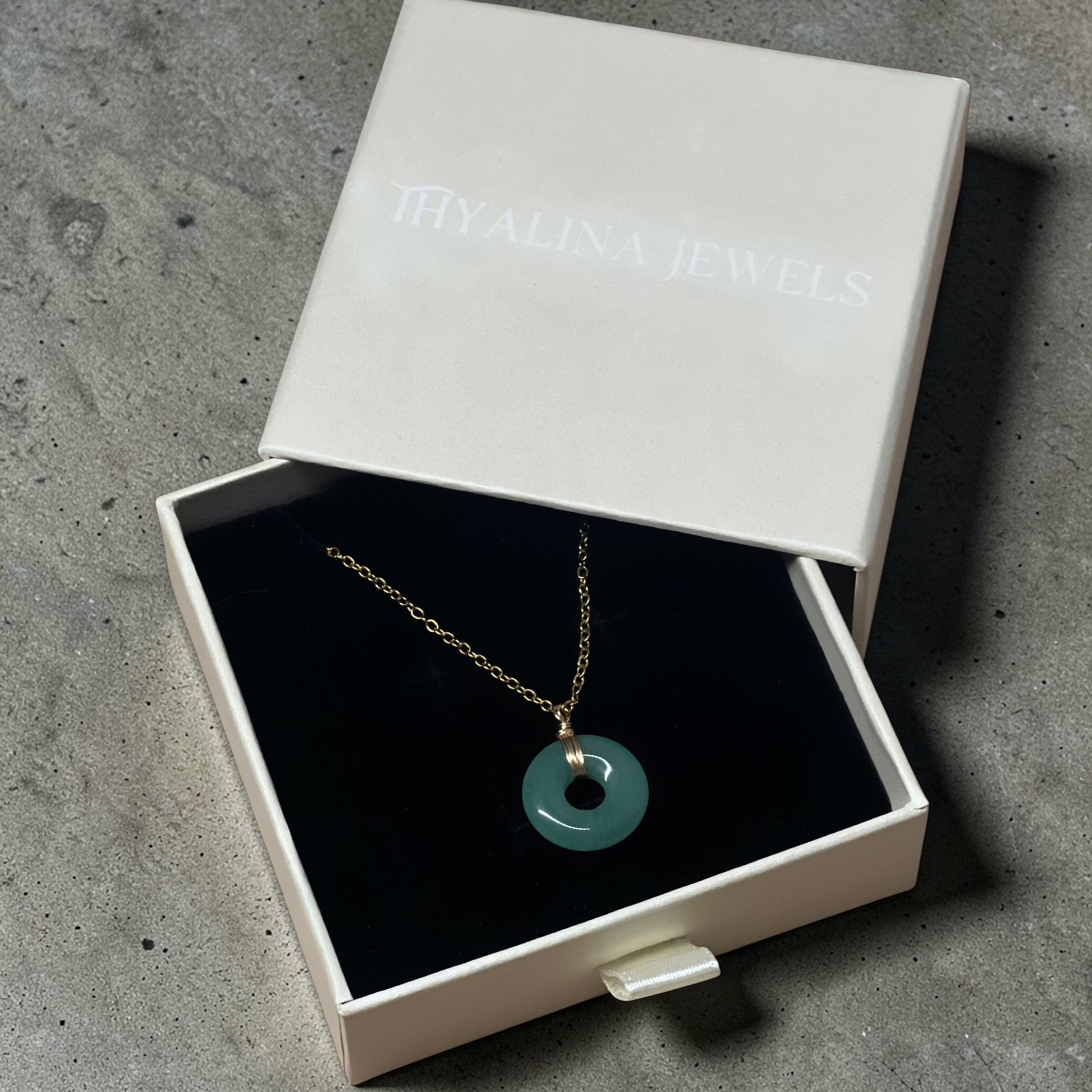 collier sarah aventurine verte doré