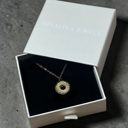 collier cloé oeil de tigre doré