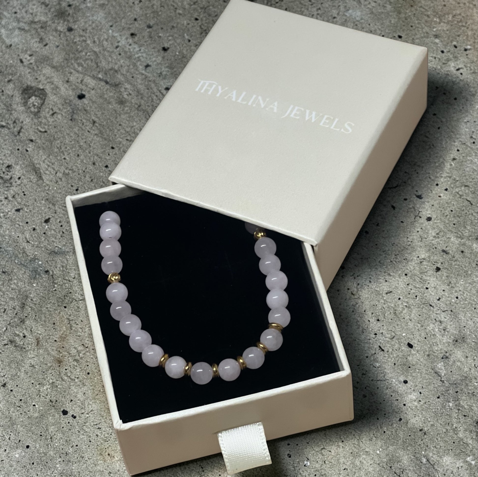 bracelet elena quartz rose doré