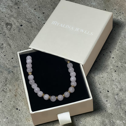 bracelet elena quartz rose doré