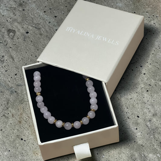 bracelet elena quartz rose doré