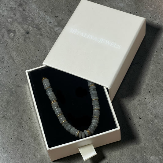 bracelet aura labradorite doré