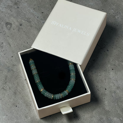 bracelet aura aventurine verte doré