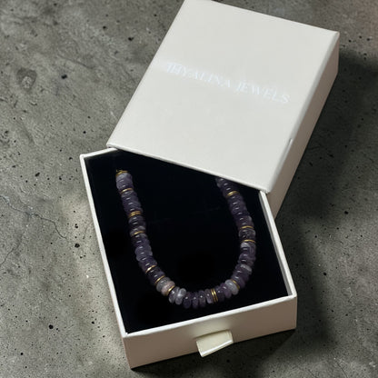 bracelet aura améthyste doré