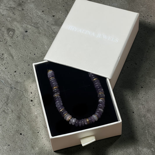 bracelet aura améthyste doré