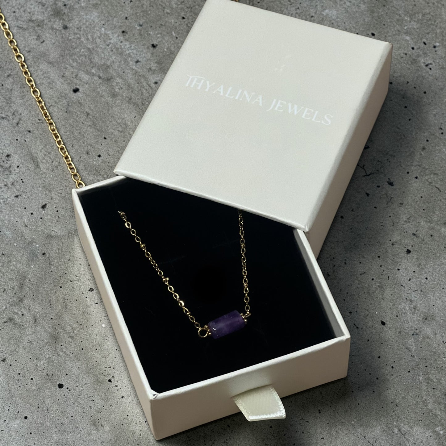 bracelet cléa améthyste doré
