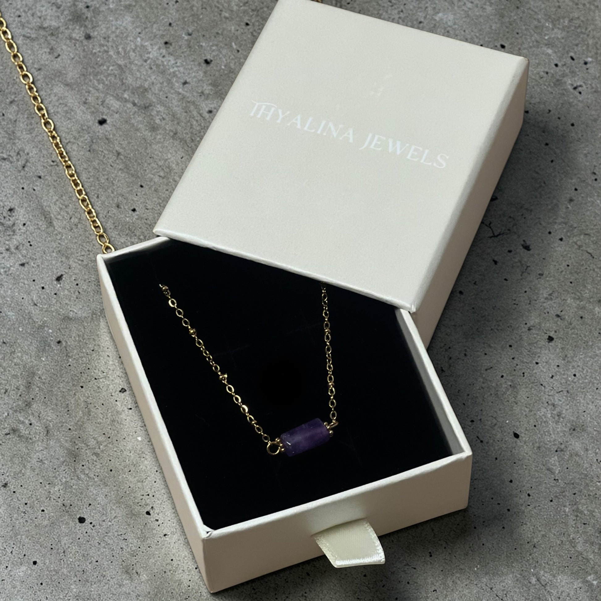 bracelet cléa améthyste doré