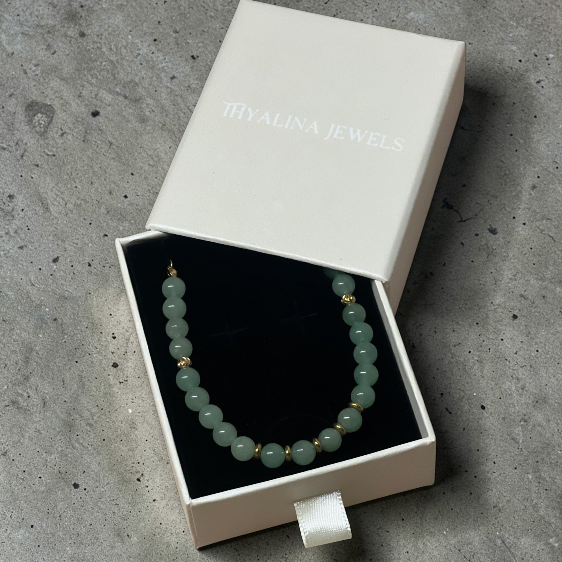 bracelet elena aventurine verte doré