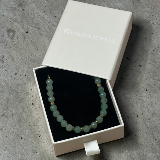 bracelet elena aventurine verte doré