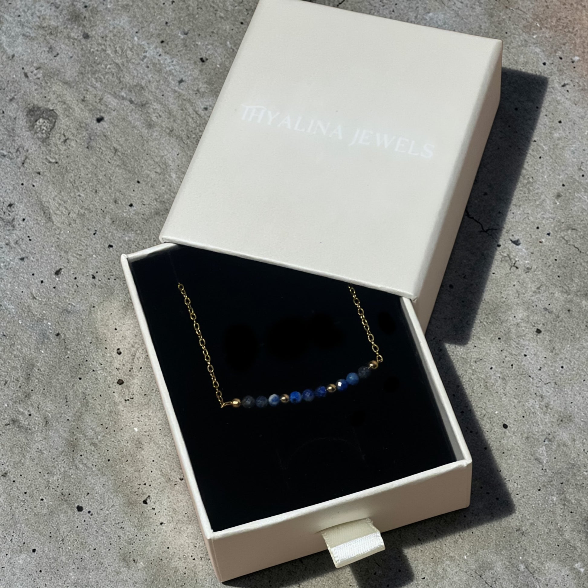 bracelet aria lapis-lazuli doré