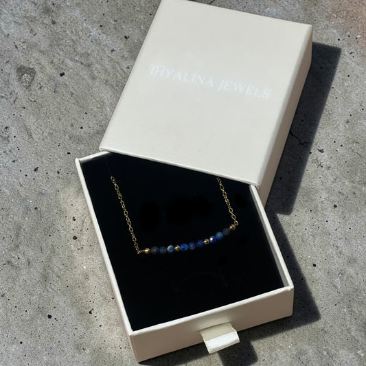 bracelet aria lapis-lazuli doré