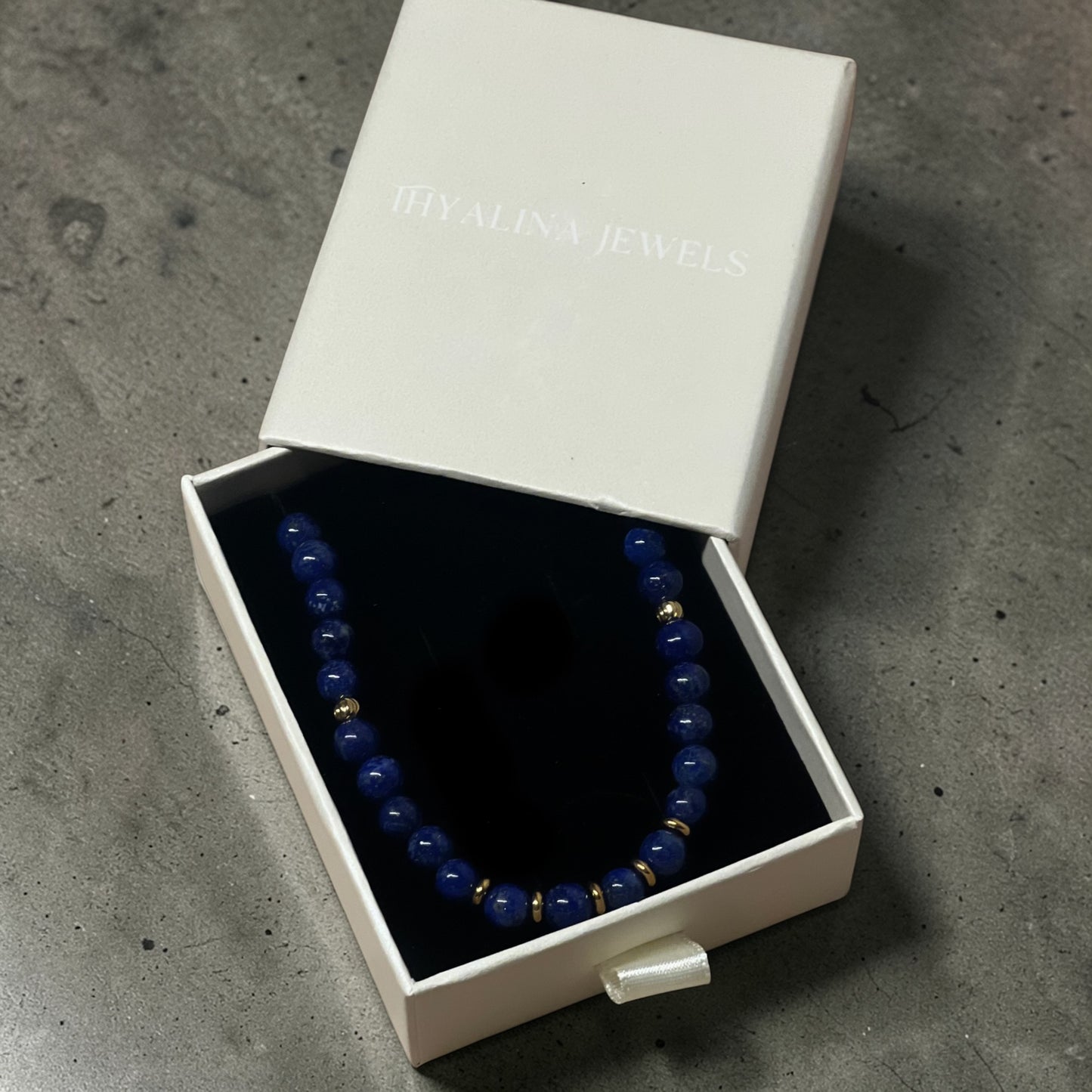bracelet elena lapis-lazuli doré