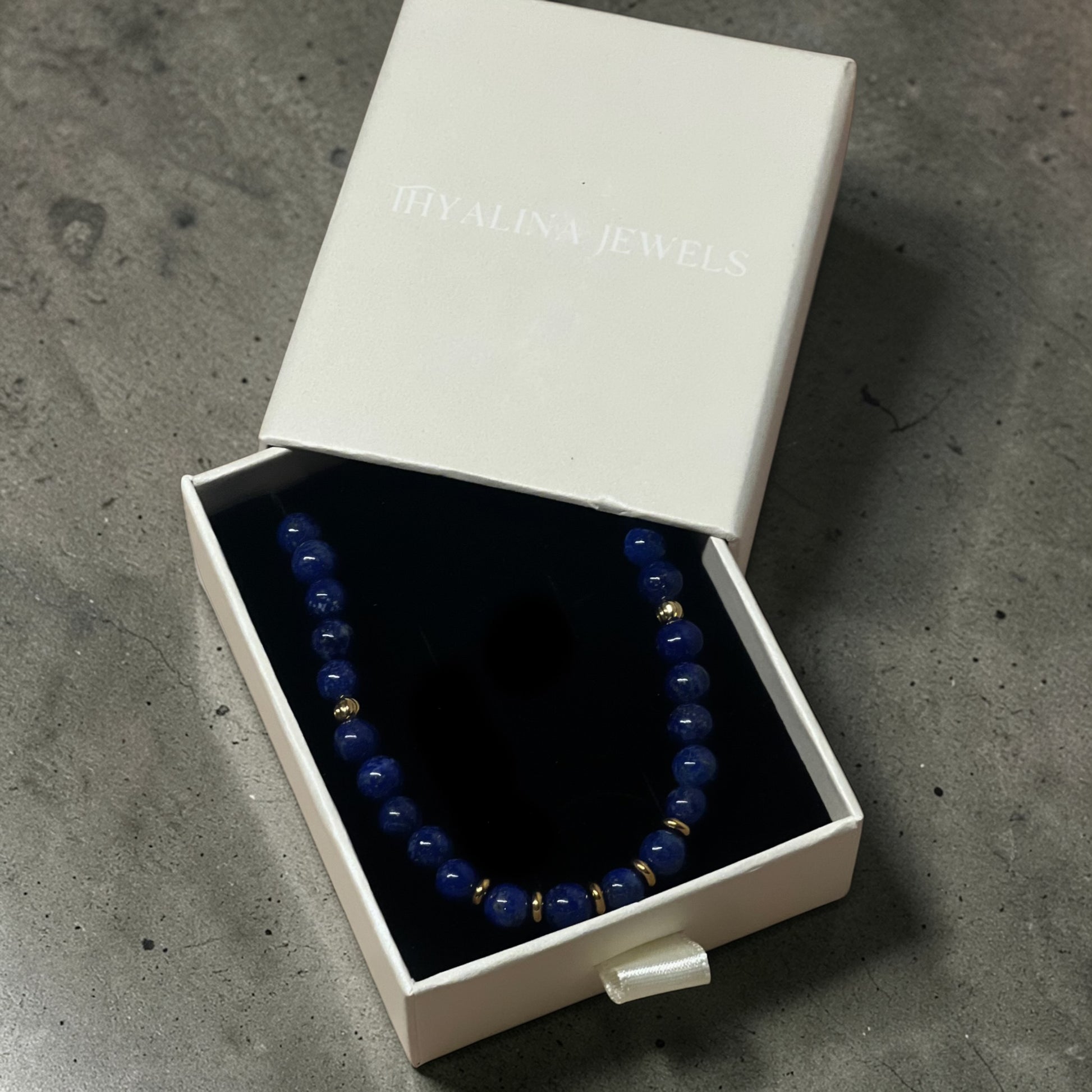 bracelet elena lapis-lazuli doré
