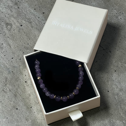 bracelet elena améthyste doré
