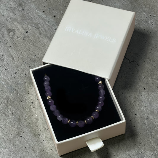 bracelet elena améthyste doré