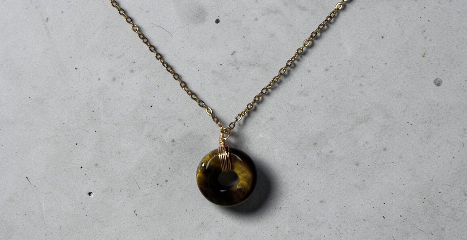 collier sarah oeil de tigre