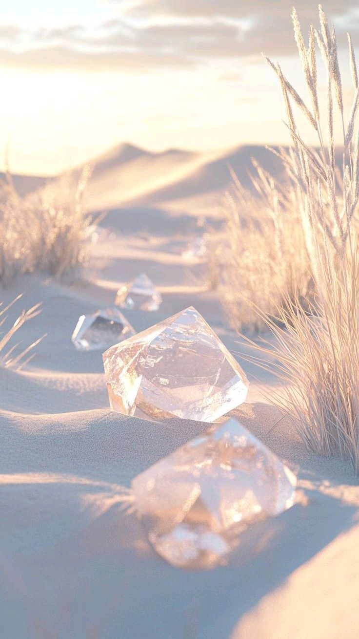cristaux sur sable